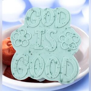 Minty soap handmade 5x4in 8oz shea butter based god is good